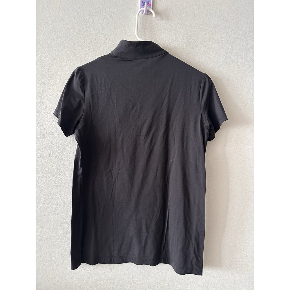 The Tailored Sportsman 1/4 Zip Short Sleeve Women's Size Medium Black Equestrian - Picture 4 of 9